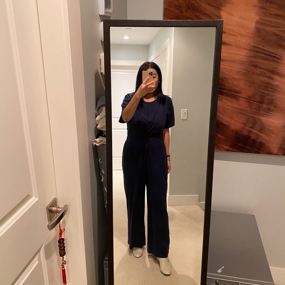 Native Youth Navy twist front wide leg jumpsuit - Picture 5 of 5